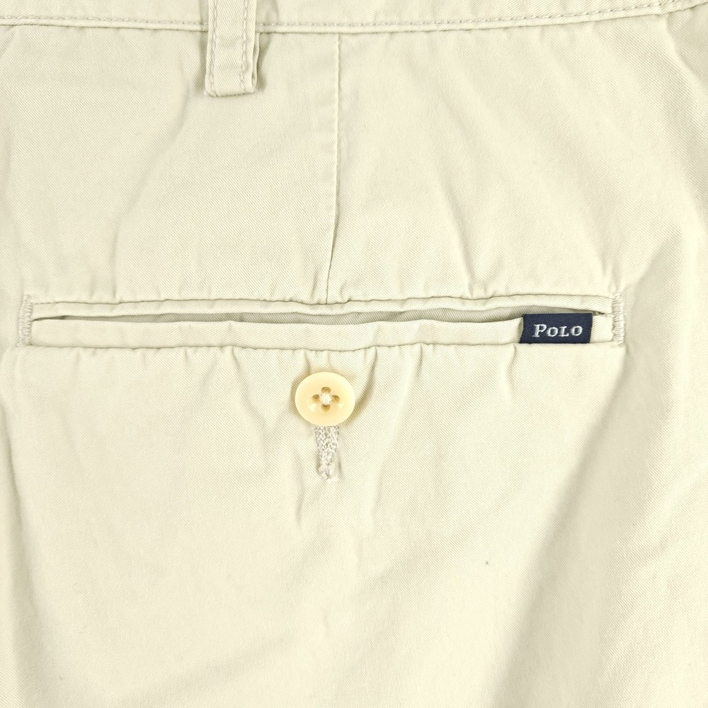 Polo Ralph Lauren Shorts Mens 34 Khaki Twill Chino Sporting Club Classic Golf - Picture 3 of 11